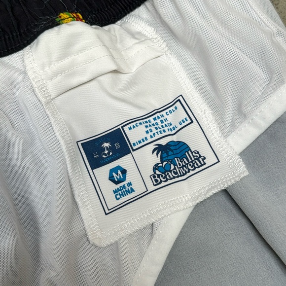 Brand new! Balls Beachwear by Barstool Sports mens volley swimsuit. Size medium - Picture 8 of 10